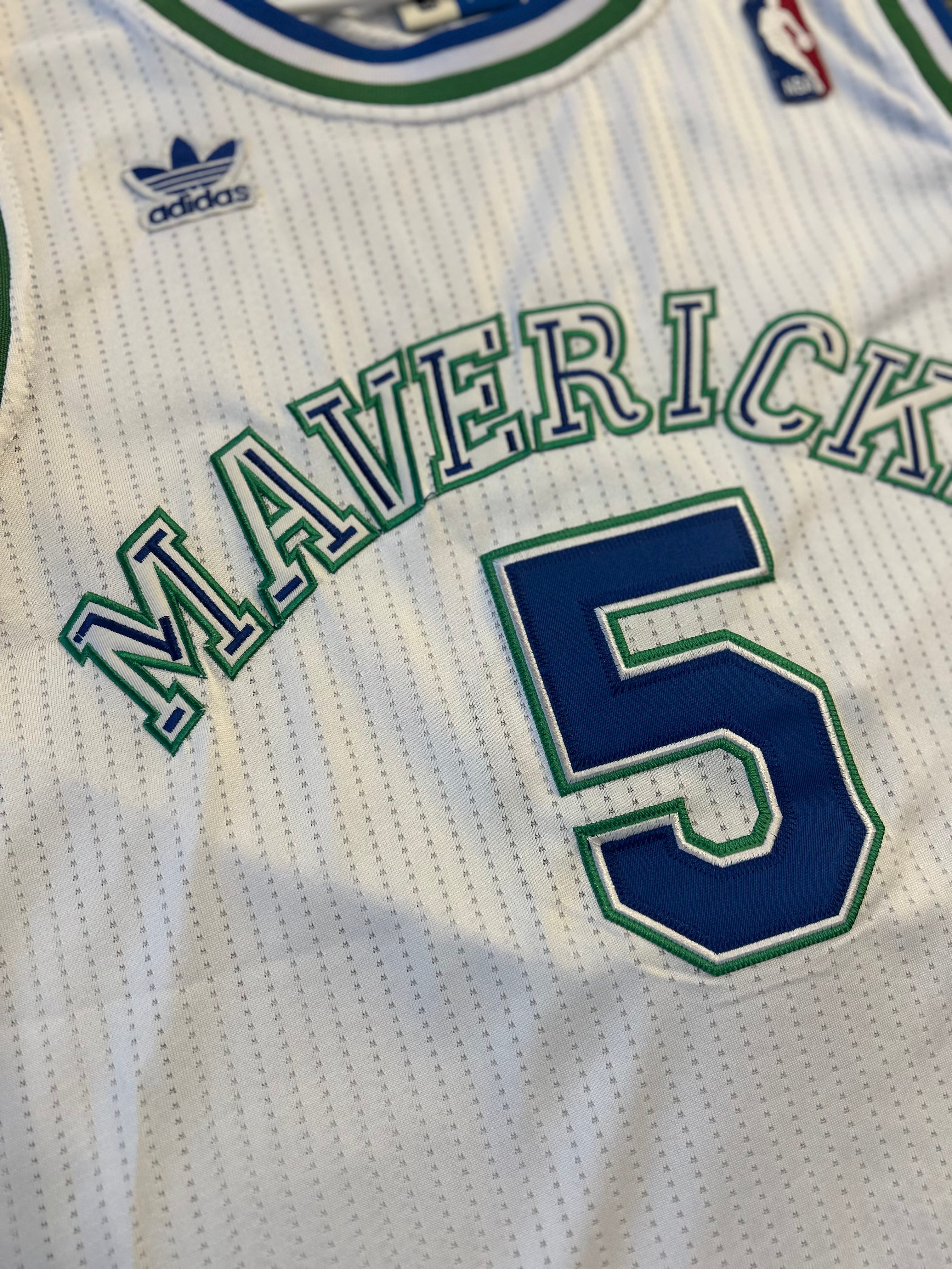 Adidas Hardwood Classics Jason Kidd Dallas Mavericks Jersey Sz Large NBA