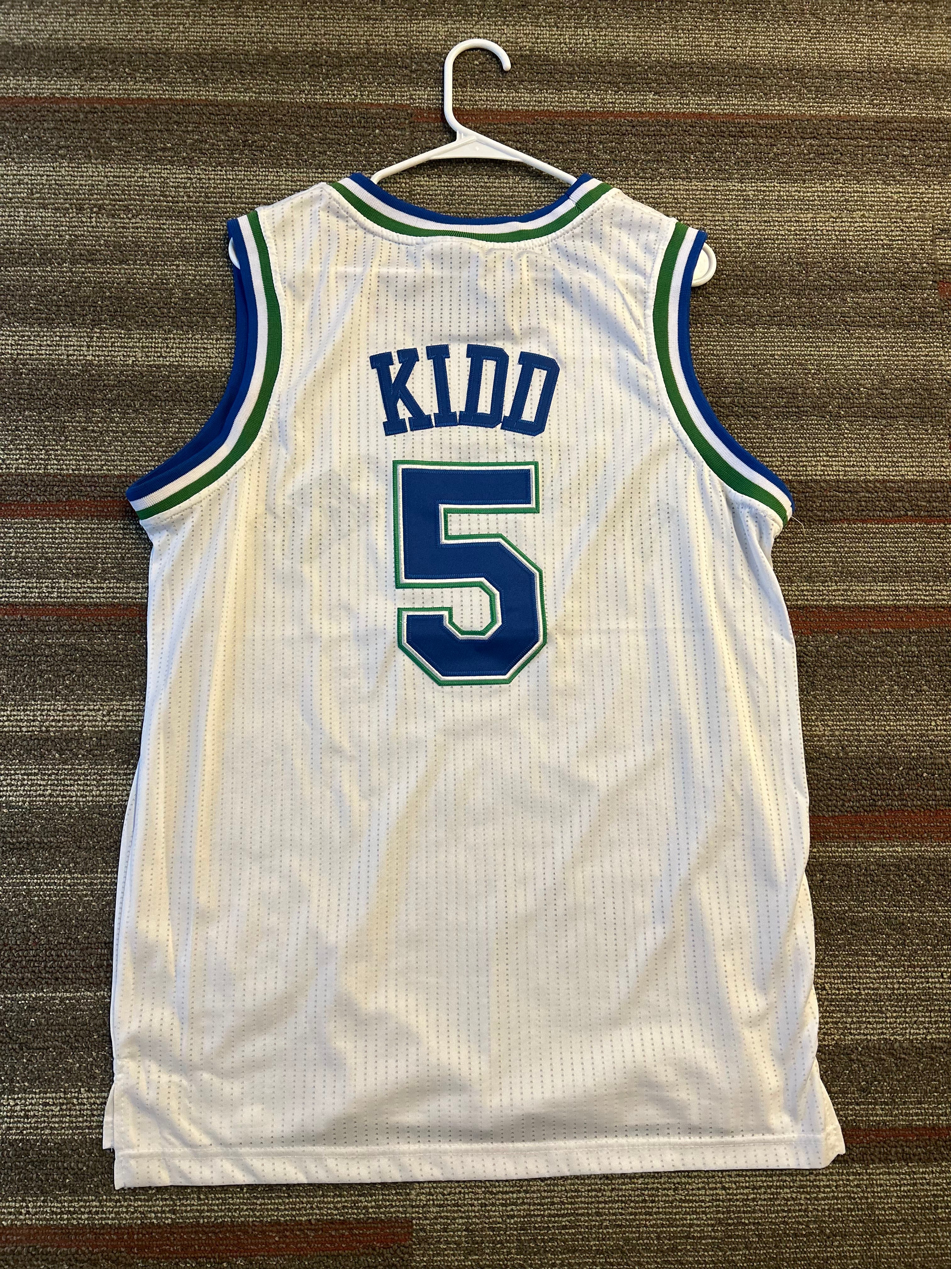 Adidas Hardwood Classics Jason Kidd Dallas Mavericks Jersey Sz Large NBA