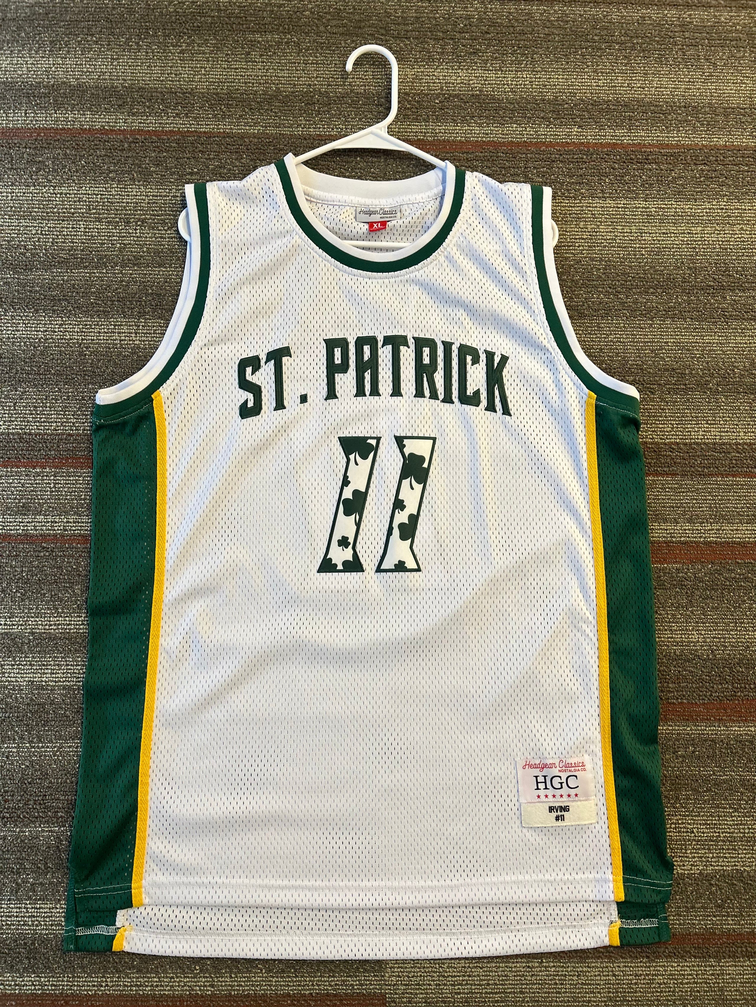 Kyrie Irving XL St. Patrick High School Sz XL Basketball Jersey Headgear Classics