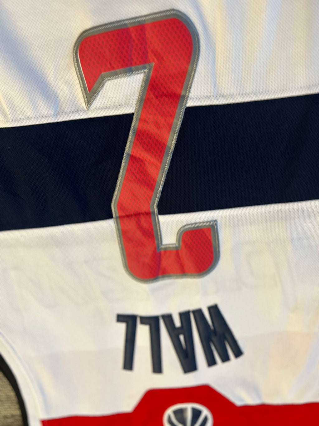 Adidas Authentic John Wall Washington Wizards Jersey Mens Large +2 White #2 NBA