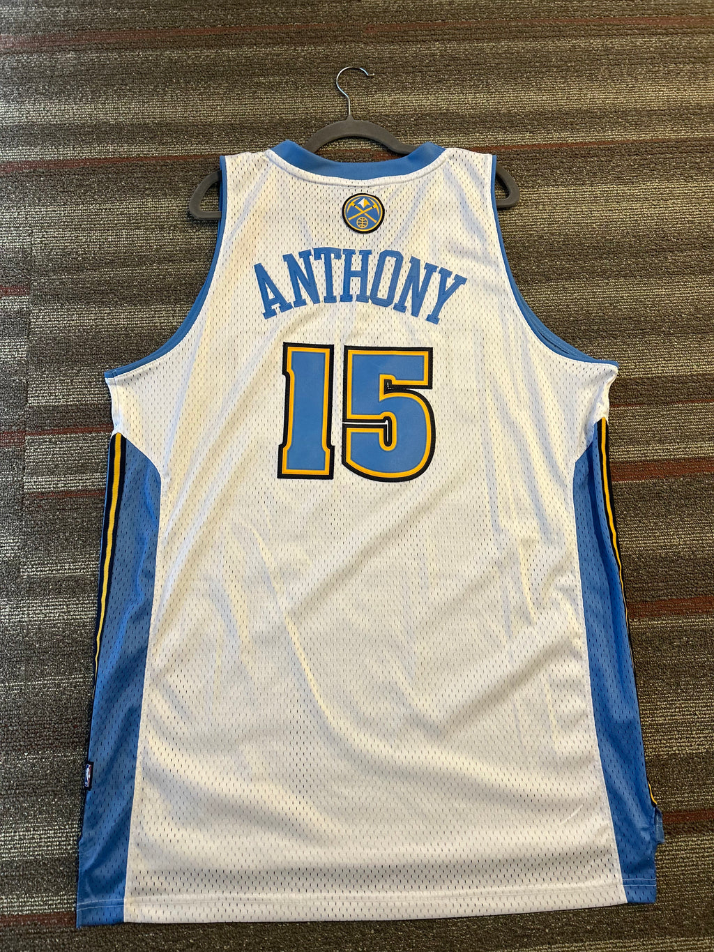 Vintage Denver Nuggets Carmelo Anthony Adidas White Jersey Size XL+2 #15 NBA