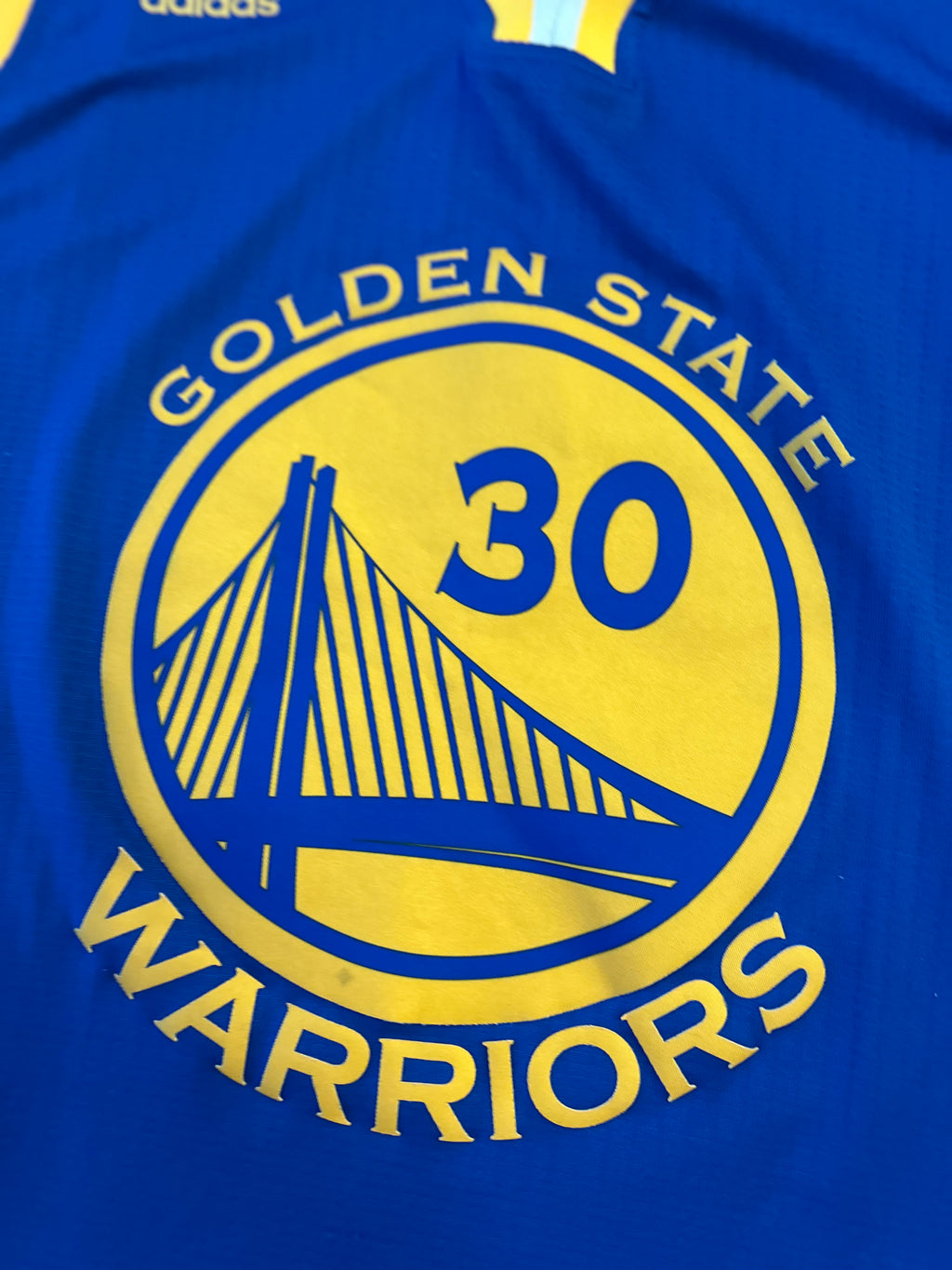 Adidas Men's Stephen Curry Jersey 2XL Blue Swingman Golden State Warriors #30