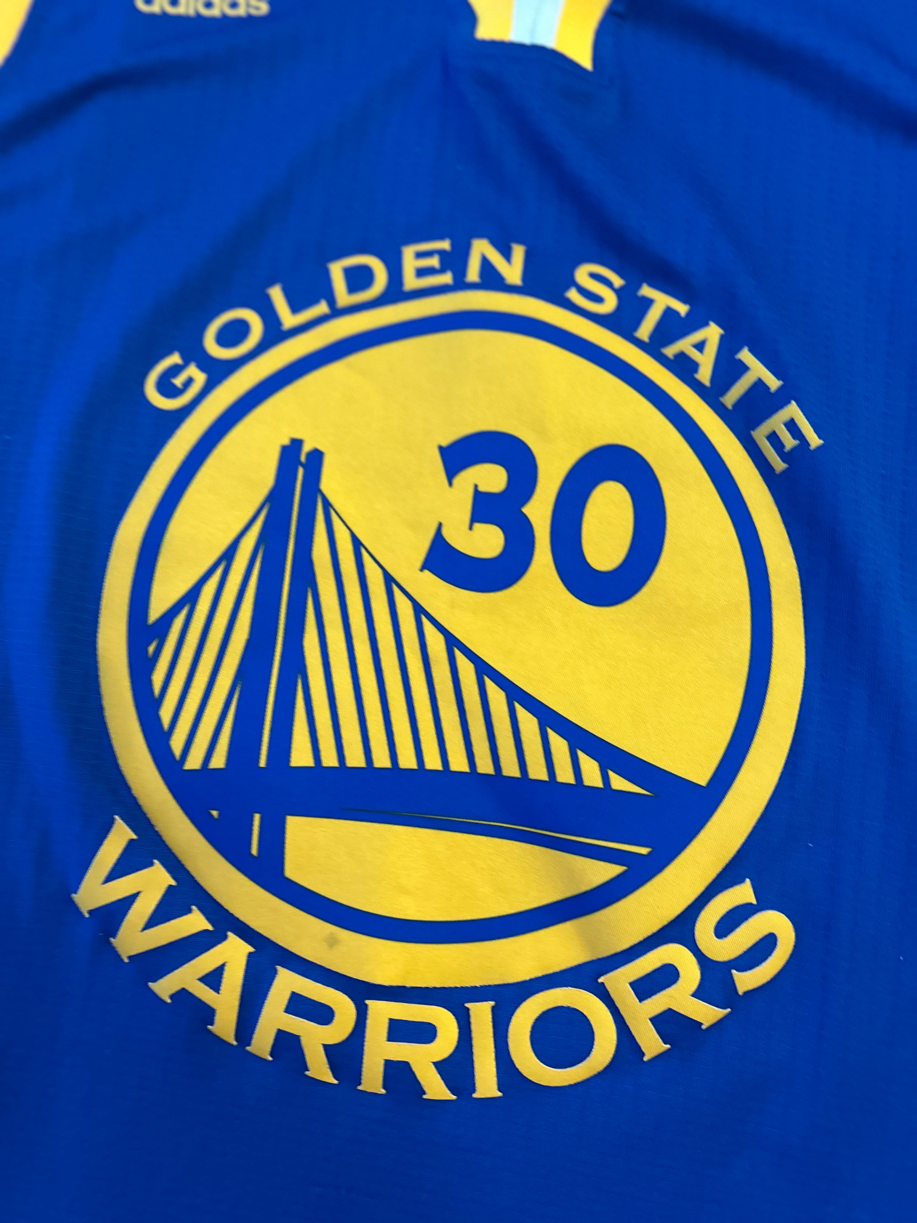 Adidas Men's Stephen Curry Jersey 2XL Blue Swingman Golden State Warriors #30