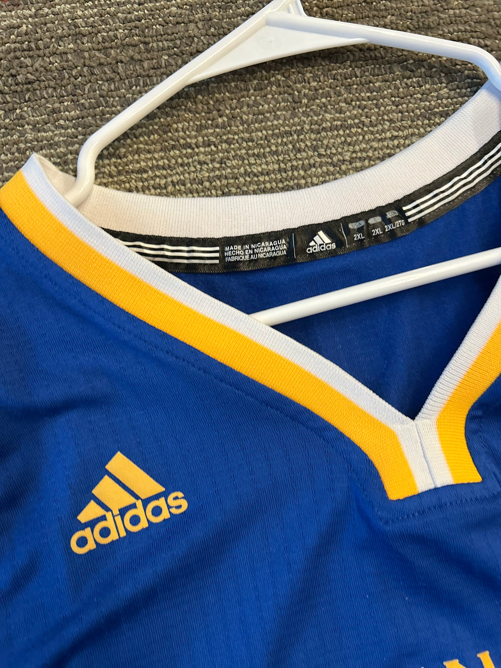 Adidas Men's Stephen Curry Jersey 2XL Blue Swingman Golden State Warriors #30