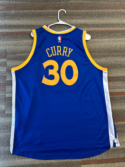Adidas Men's Stephen Curry Jersey 2XL Blue Swingman Golden State Warriors #30