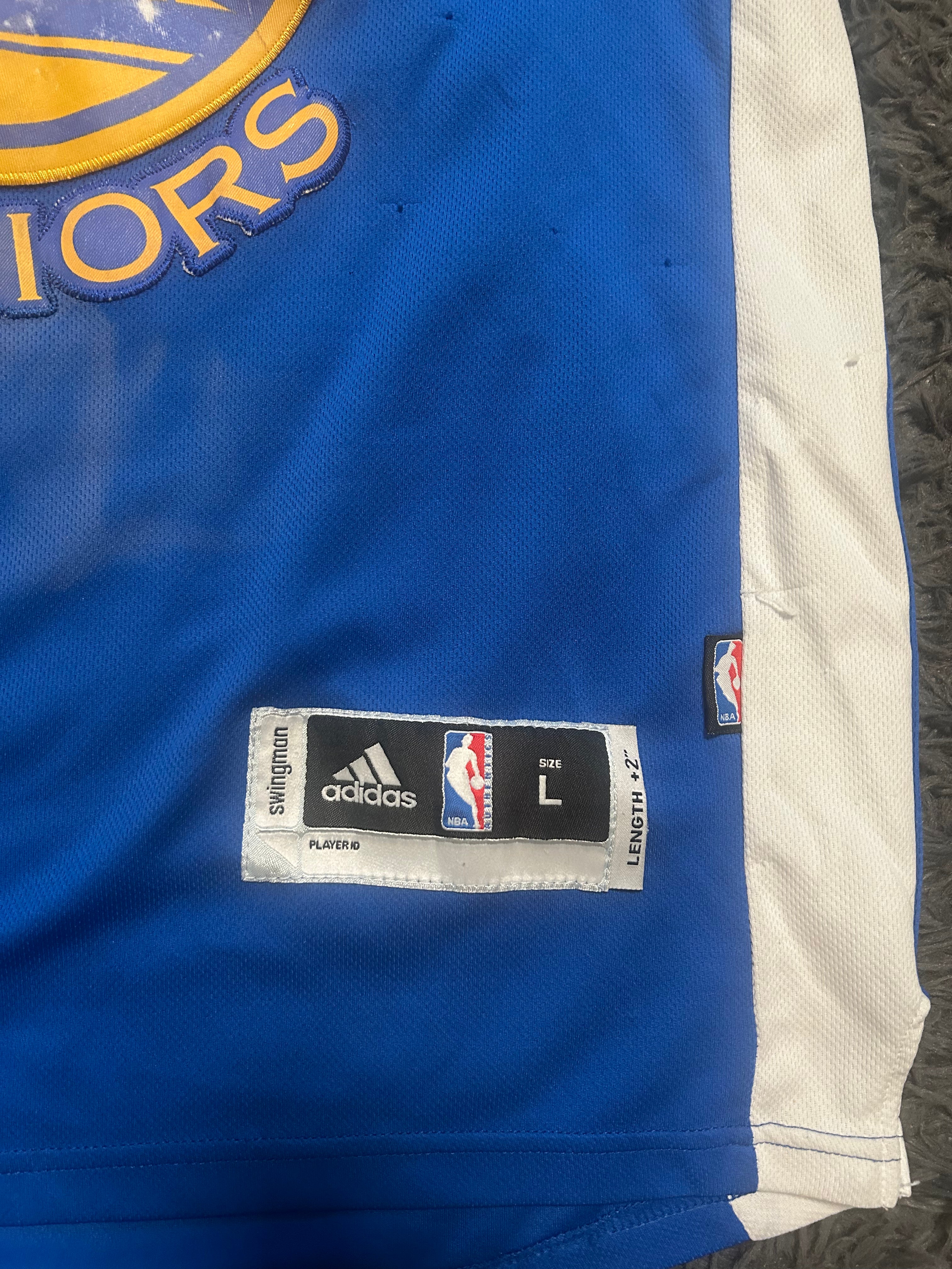 Golden State Warriors Jersey Mens Large NBA Stephen Curry 30 Adidas Swingman