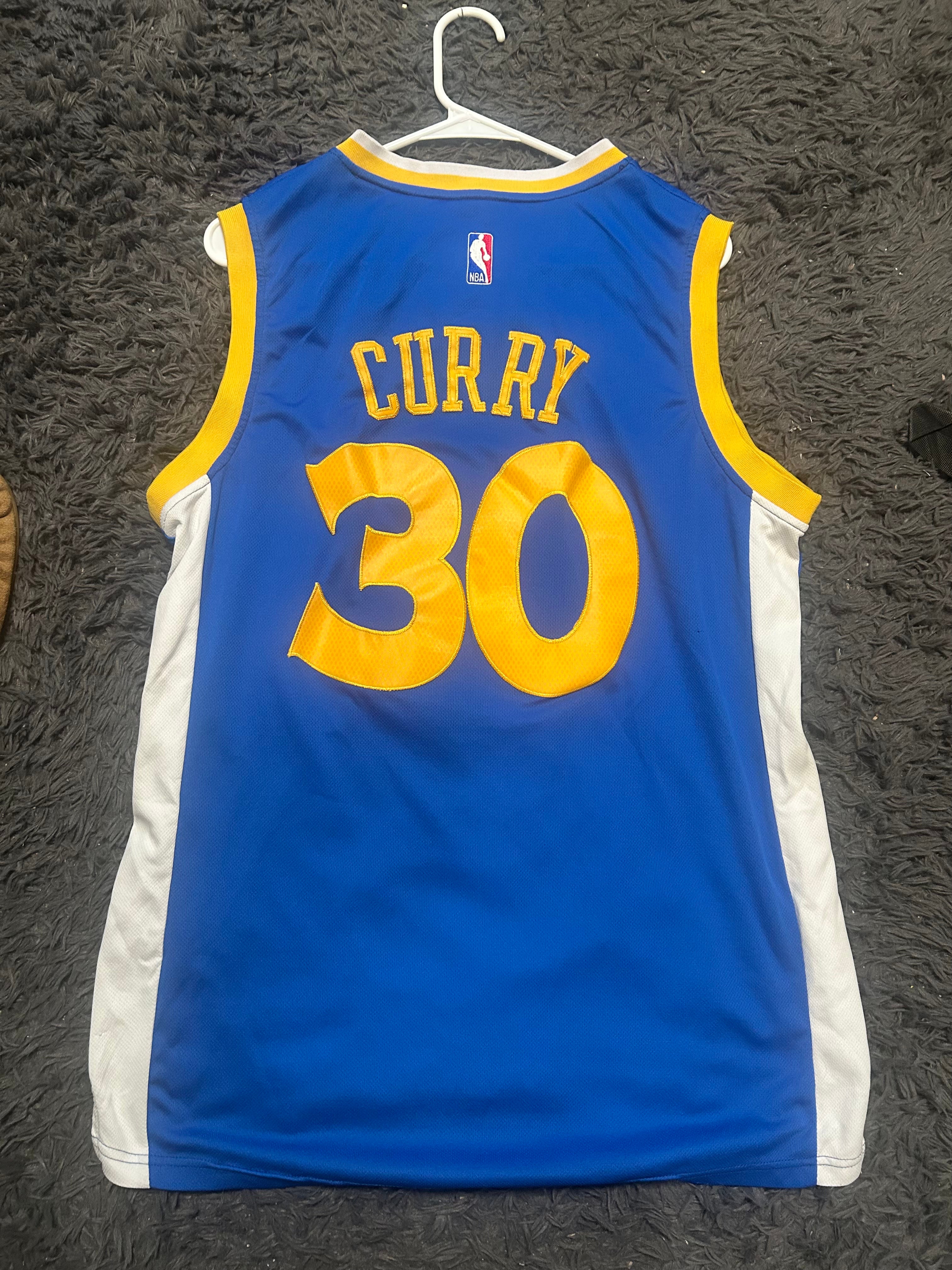 Golden State Warriors Jersey Mens Large NBA Stephen Curry 30 Adidas Swingman