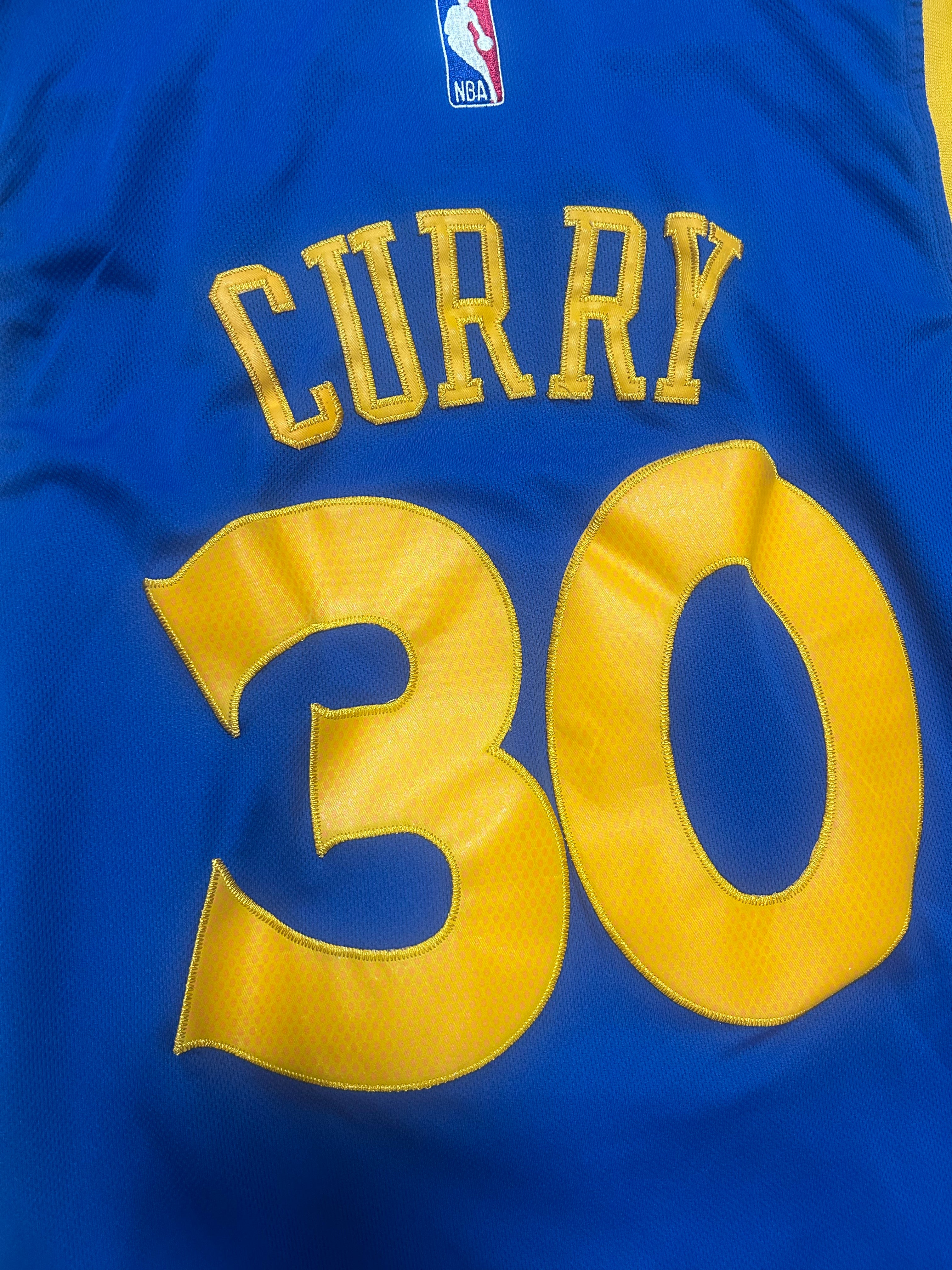 Golden State Warriors Jersey Mens Large NBA Stephen Curry 30 Adidas Swingman