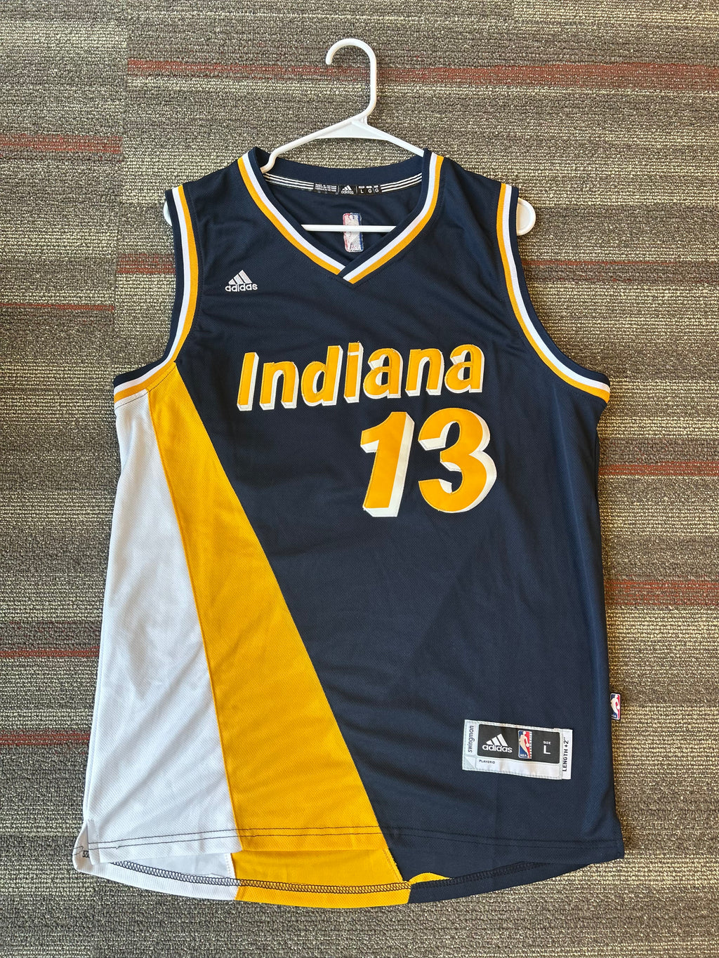 Adidas NBA Indiana Pacers Paul George #13 Swingman Jersey Mens L Blue
