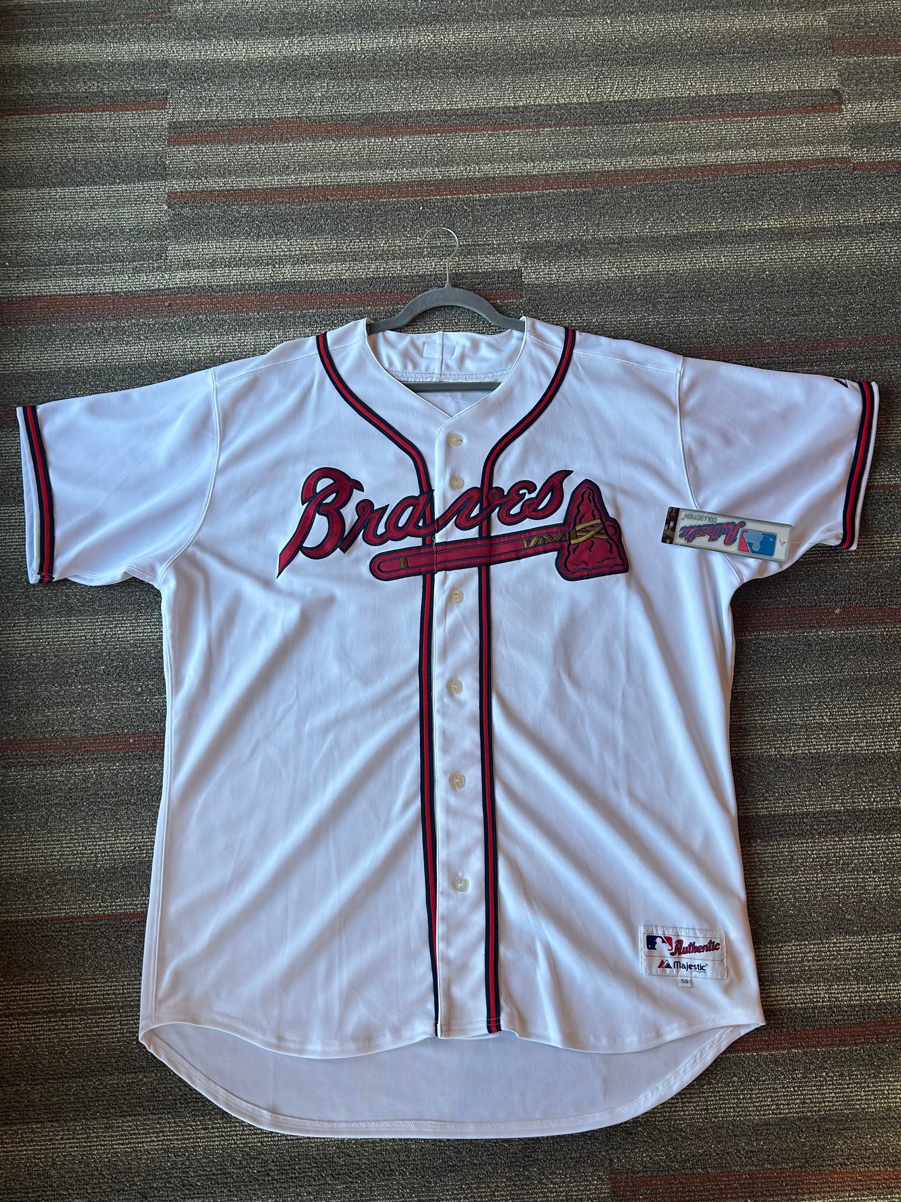 Atlanta Braves Chipper Jones Jersey Sz 56 Majestic Authentic Collection New Tags