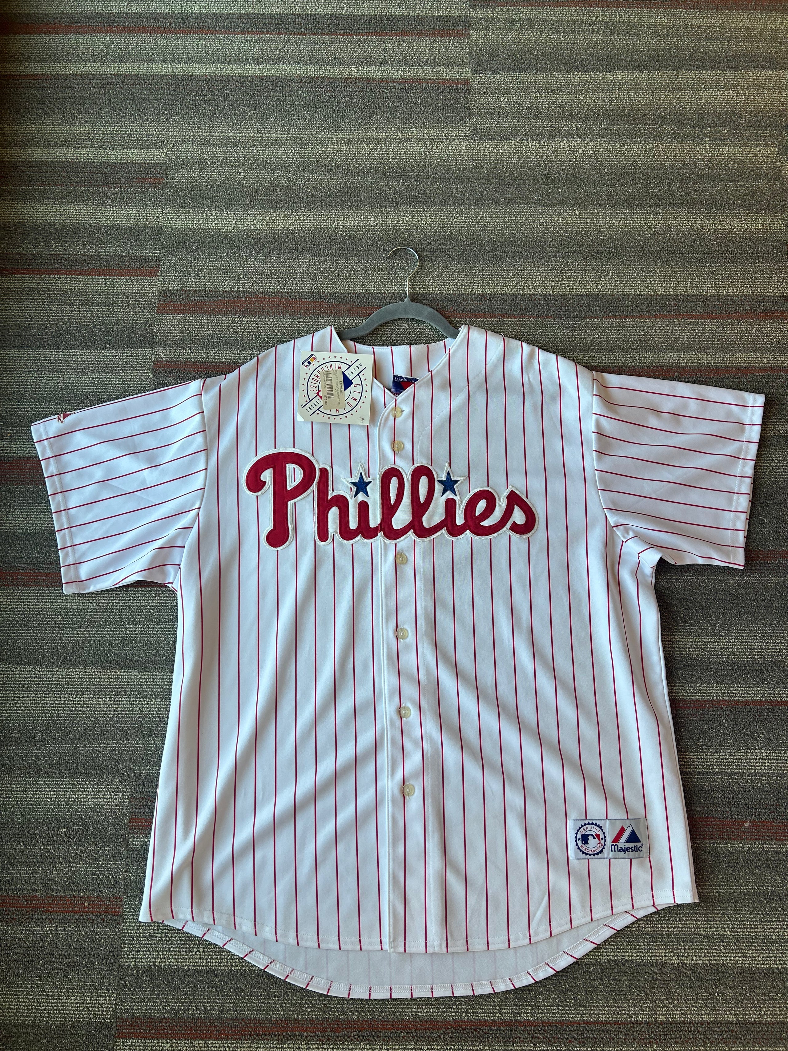 Majestic Phillies Genuine Merchandise Team Base MLB Jersey Sz 2XL New w Tags