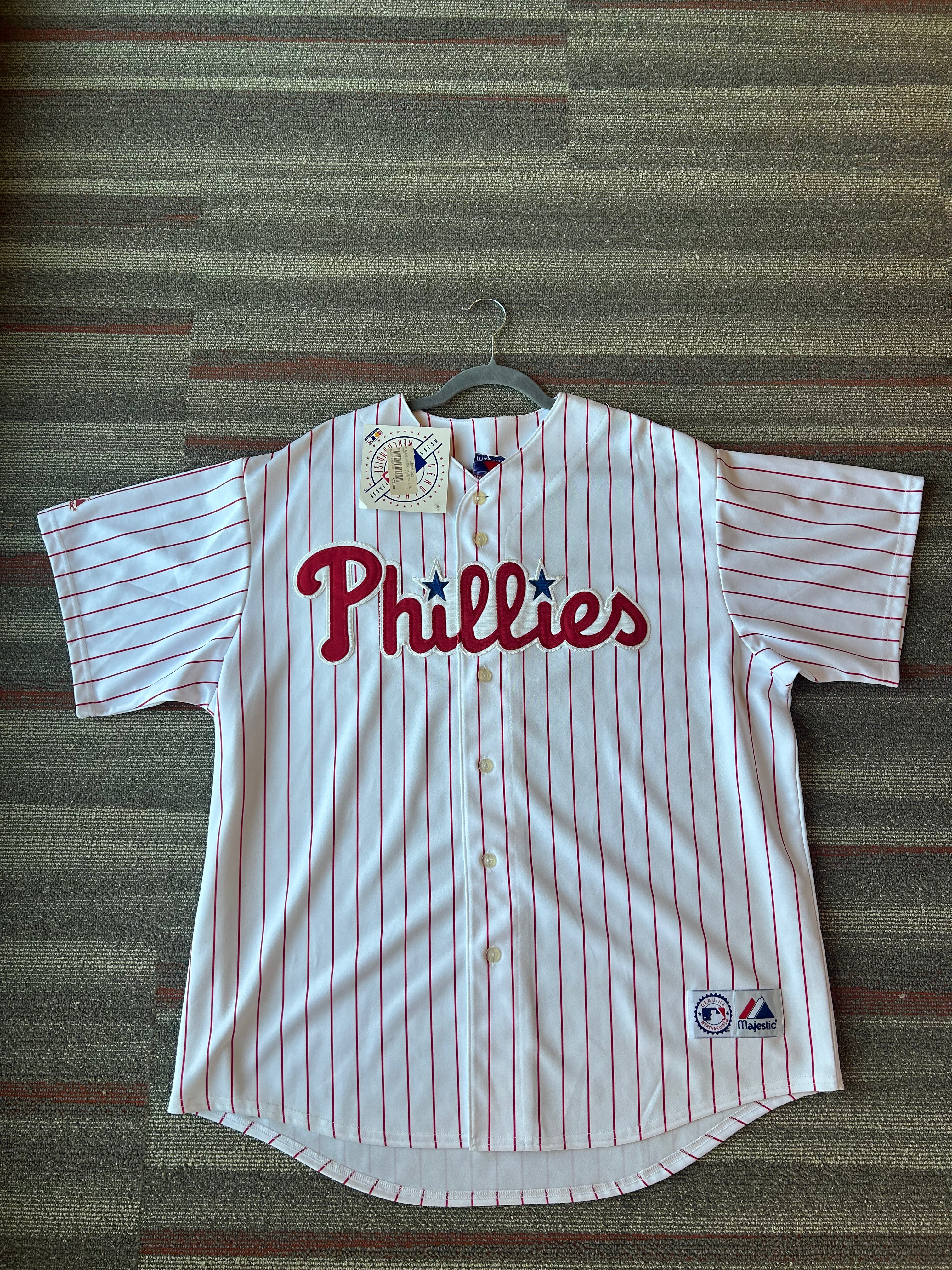 Majestic Phillies Genuine Merchandise Team Base MLB Jersey Sz 2XL New w Tags