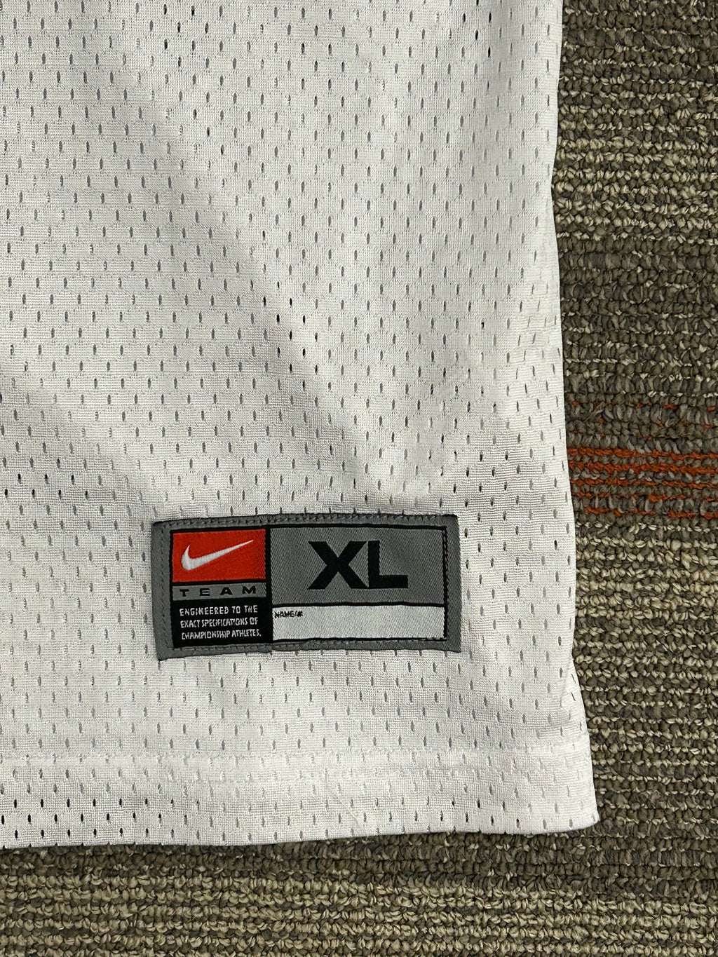 Nike Steve Beuerlein #7 Carolina Panthers Jersey Sz Large White Vintage NFL